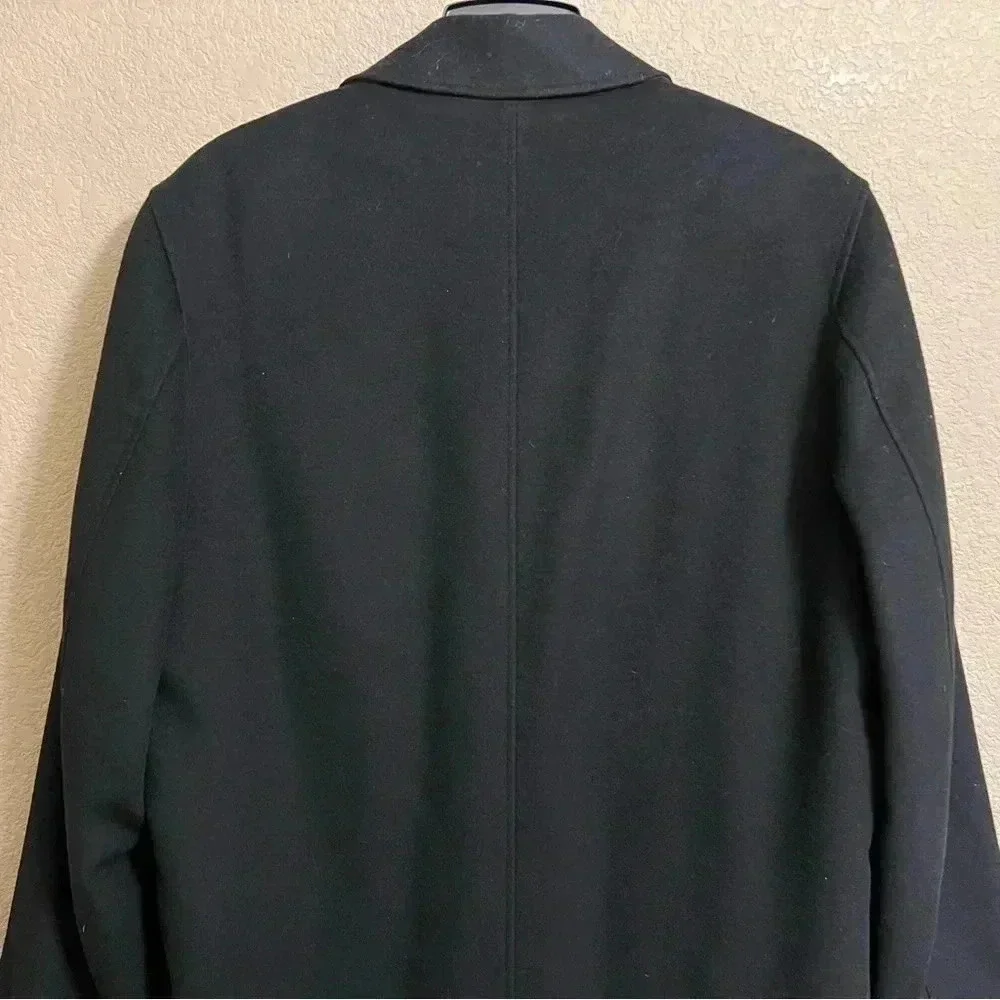 Cardinal of Canada Mens Jacket Medium Black Wool Blend Quilted Full Zip Overcoat - Picture 10 of 16